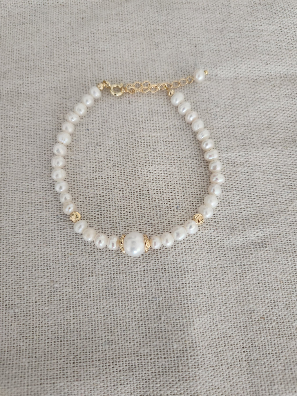 Pulsera de Perlas de Agua Dulce en Plata Reciclada – Joyería de Segunda Llama