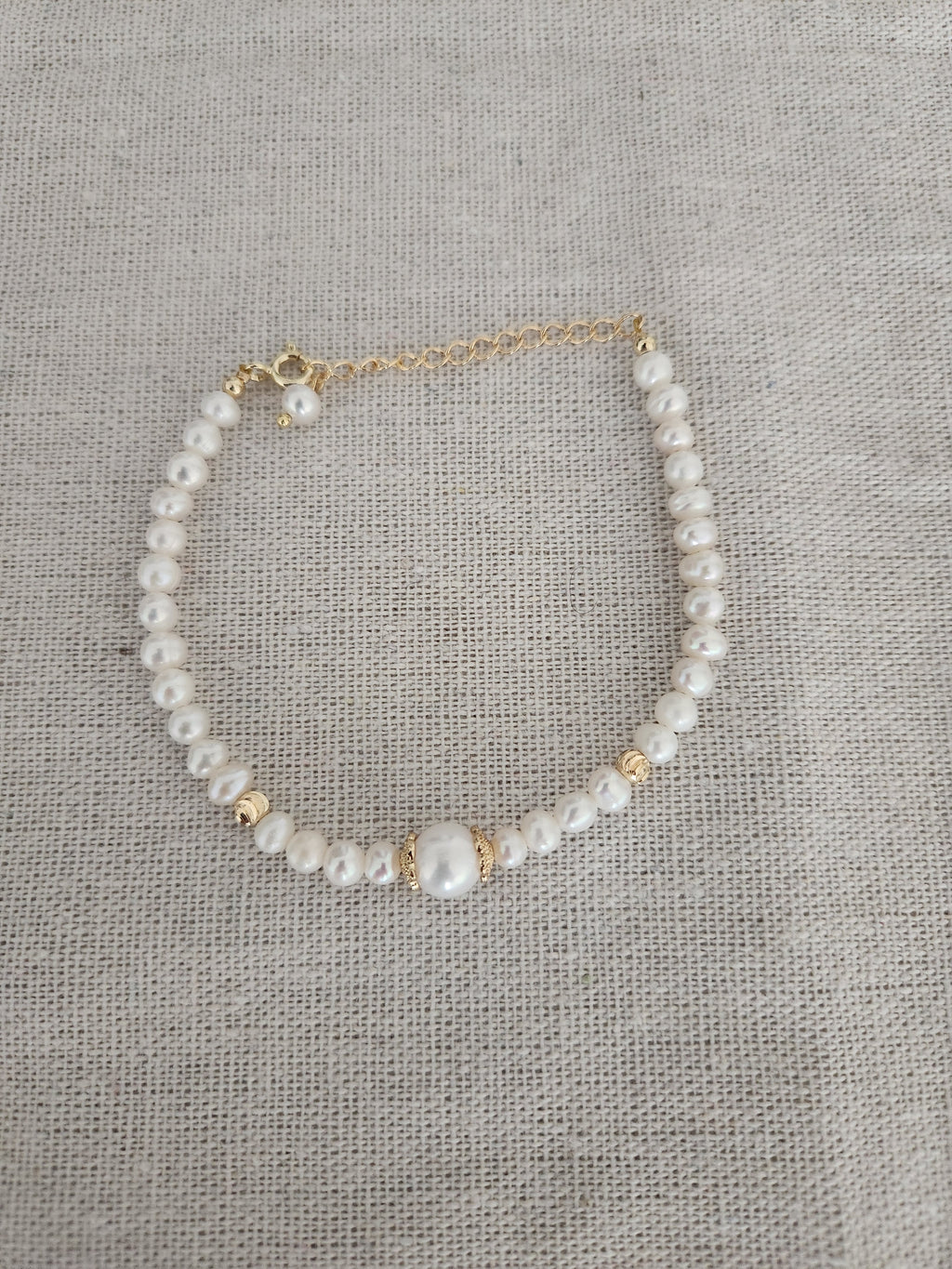 Pulsera de Perlas de Agua Dulce en Plata Reciclada – Joyería de Segunda Llama