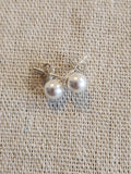 Pendientes de Perla 6 mm en Plata Reciclada 925