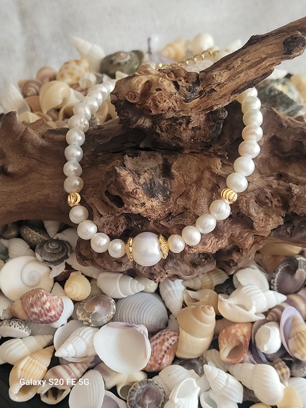 Pulsera de Perlas de Agua Dulce en Plata Reciclada – Joyería de Segunda Llama