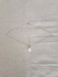 Colgante de perla 9 mm en plata reciclada – diseño minimalista